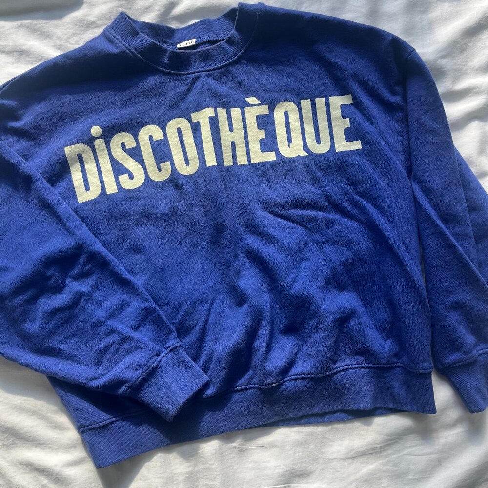Clare V Discotheque Sweatshirt — L